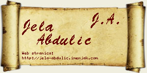 Jela Abdulić vizit kartica